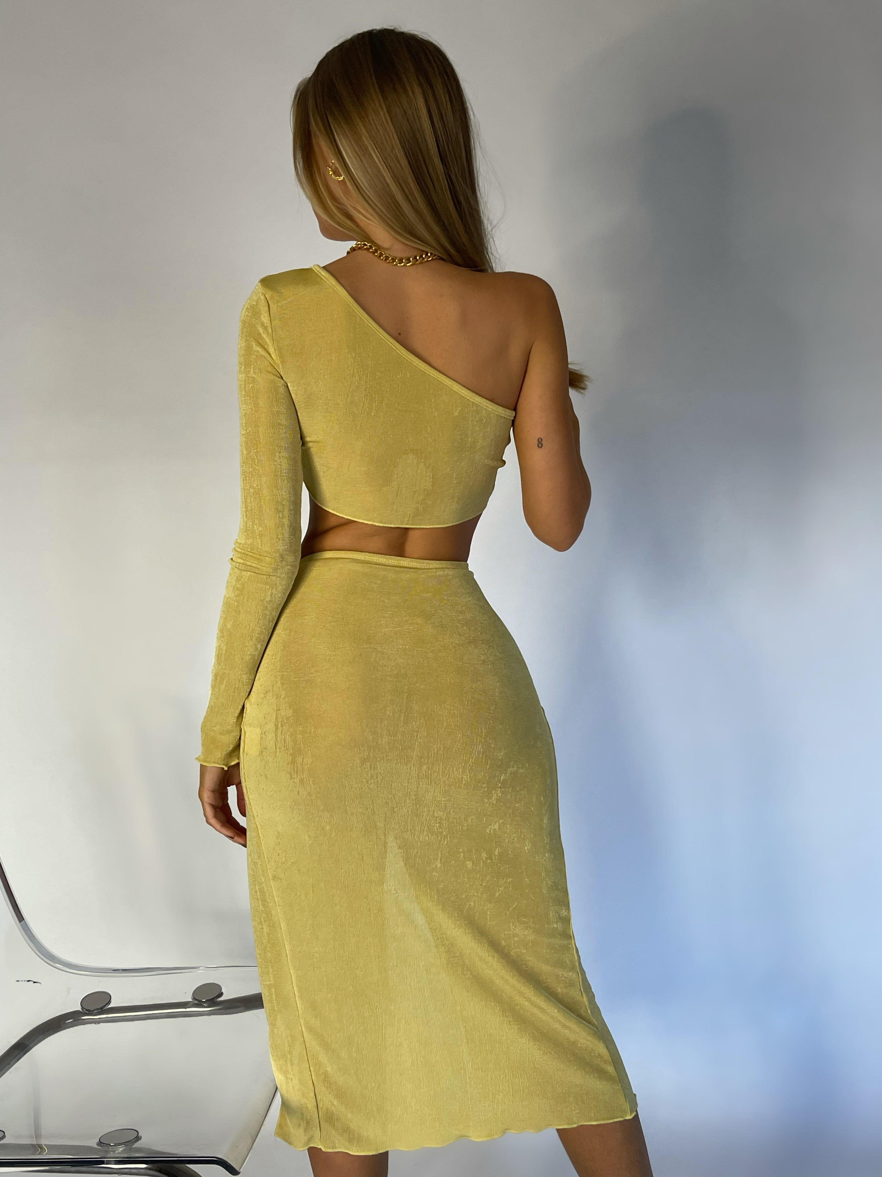 SUNRISE MAXI SKIRT YELLOW sold by Outcast Clothing product image thumbnail 4