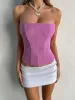SOLA MESH CORSET TOP PINK sold by Outcast Clothing