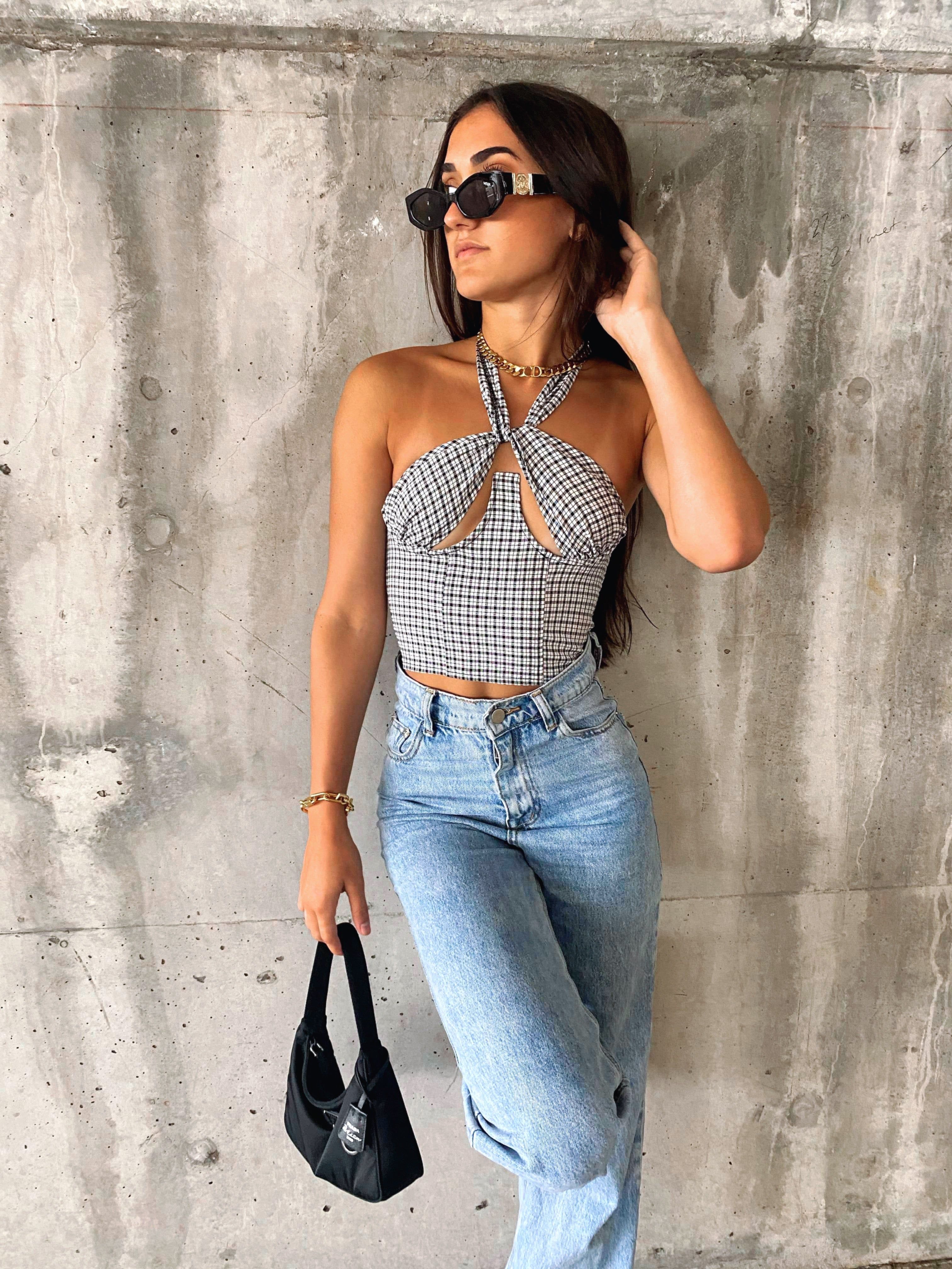 HOLD BACK CROP BLACK sold by Outcast Clothing