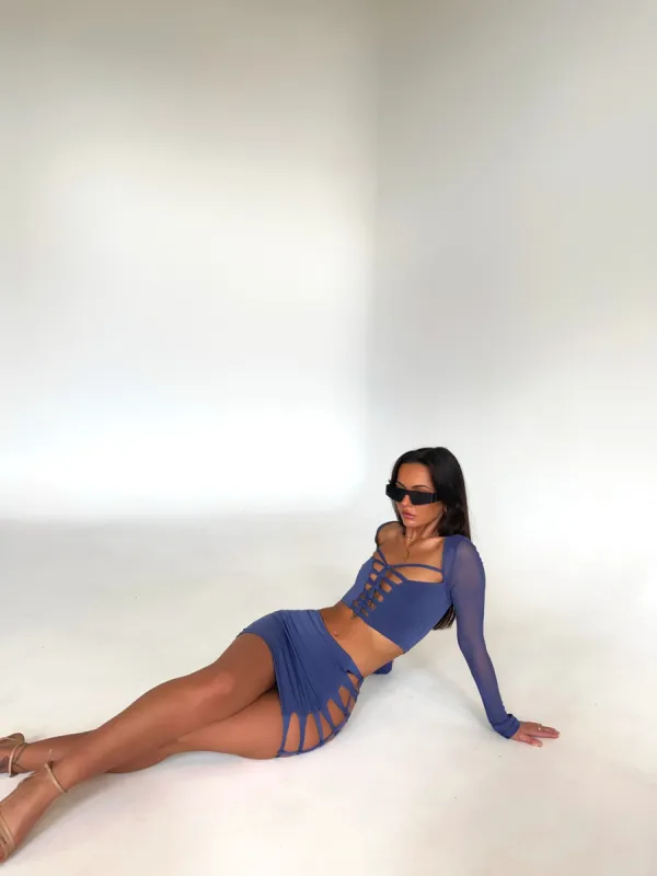 CYPRUS CROP STONE BLUE - OUTCAST EXCLUSIVES sold by Outcast Clothing