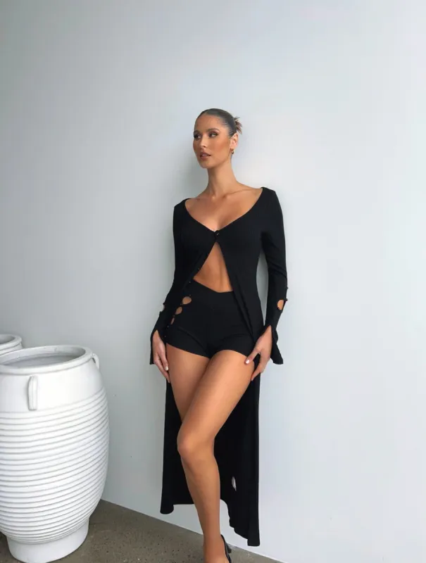 AMBER CARDIGAN BLACK - OUTCAST EXCLUSIVES sold by Outcast Clothing