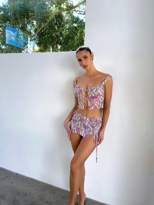 IZZY PRINTED MESH CAMI TOP - OUTCAST EXCLUSIVES sold by Outcast Clothing