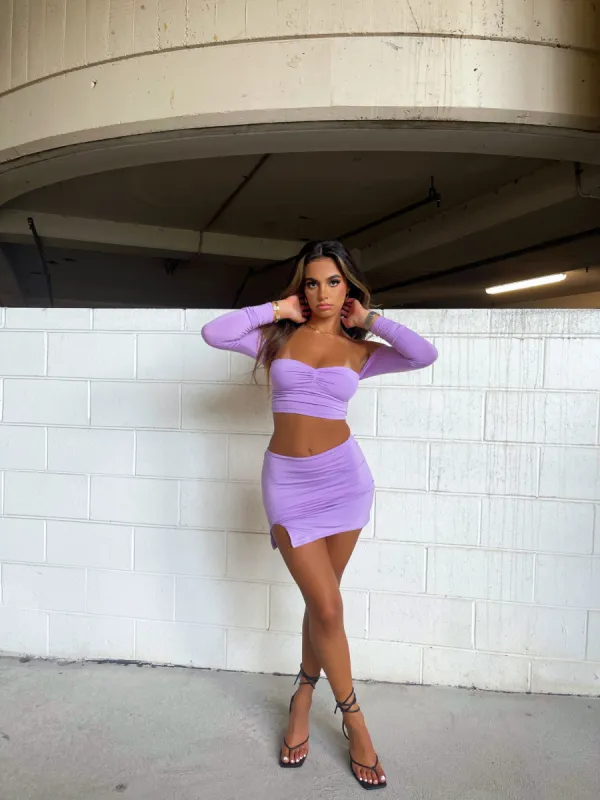 TIARI MINI SKIRT LILAC - OUTCAST EXCLUSIVES sold by Outcast Clothing