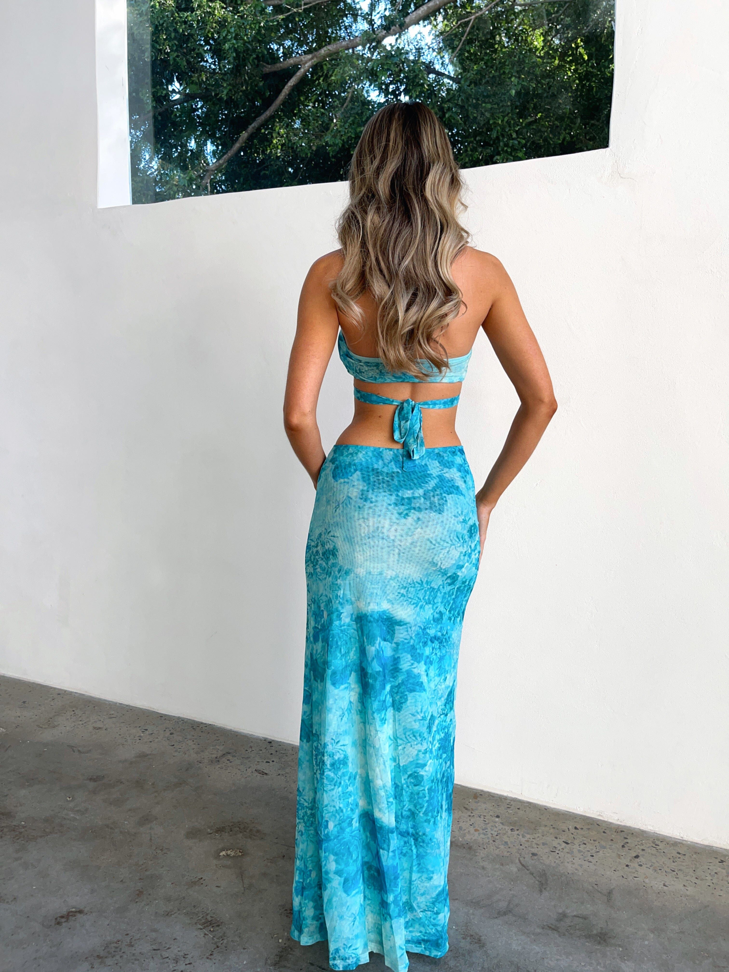 ZARA MAXI DRESS TURQUOISE TEA sold by Outcast Clothing product image thumbnail 3