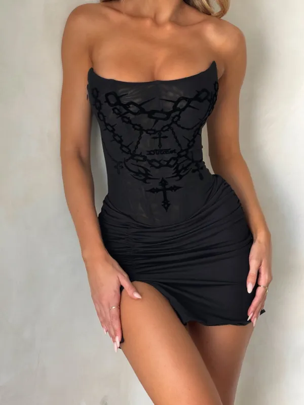 ASHIA MINI DRESS BLACK sold by Outcast Clothing