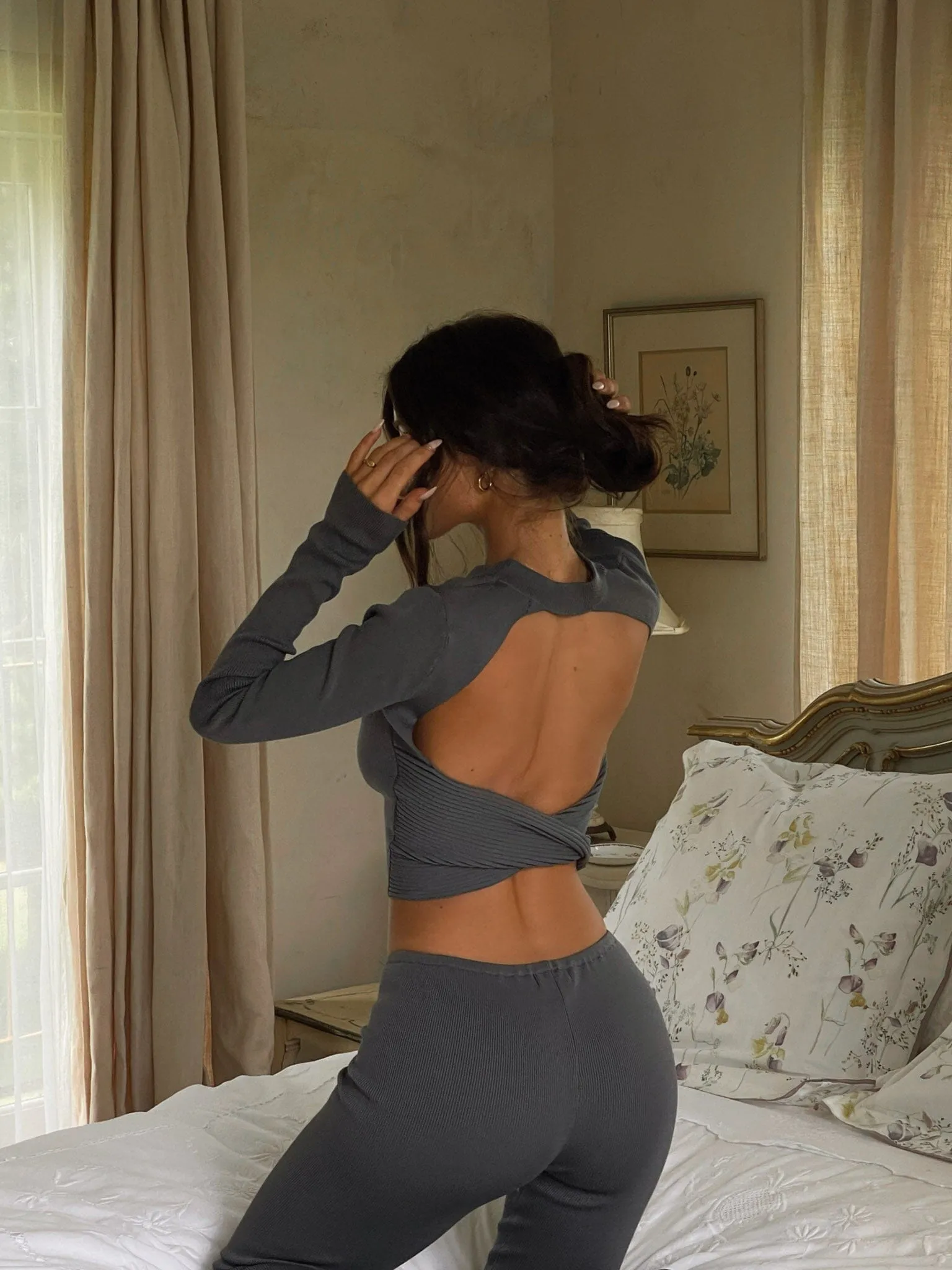 FREESIA TOP CHARCOAL sold by Outcast Clothing