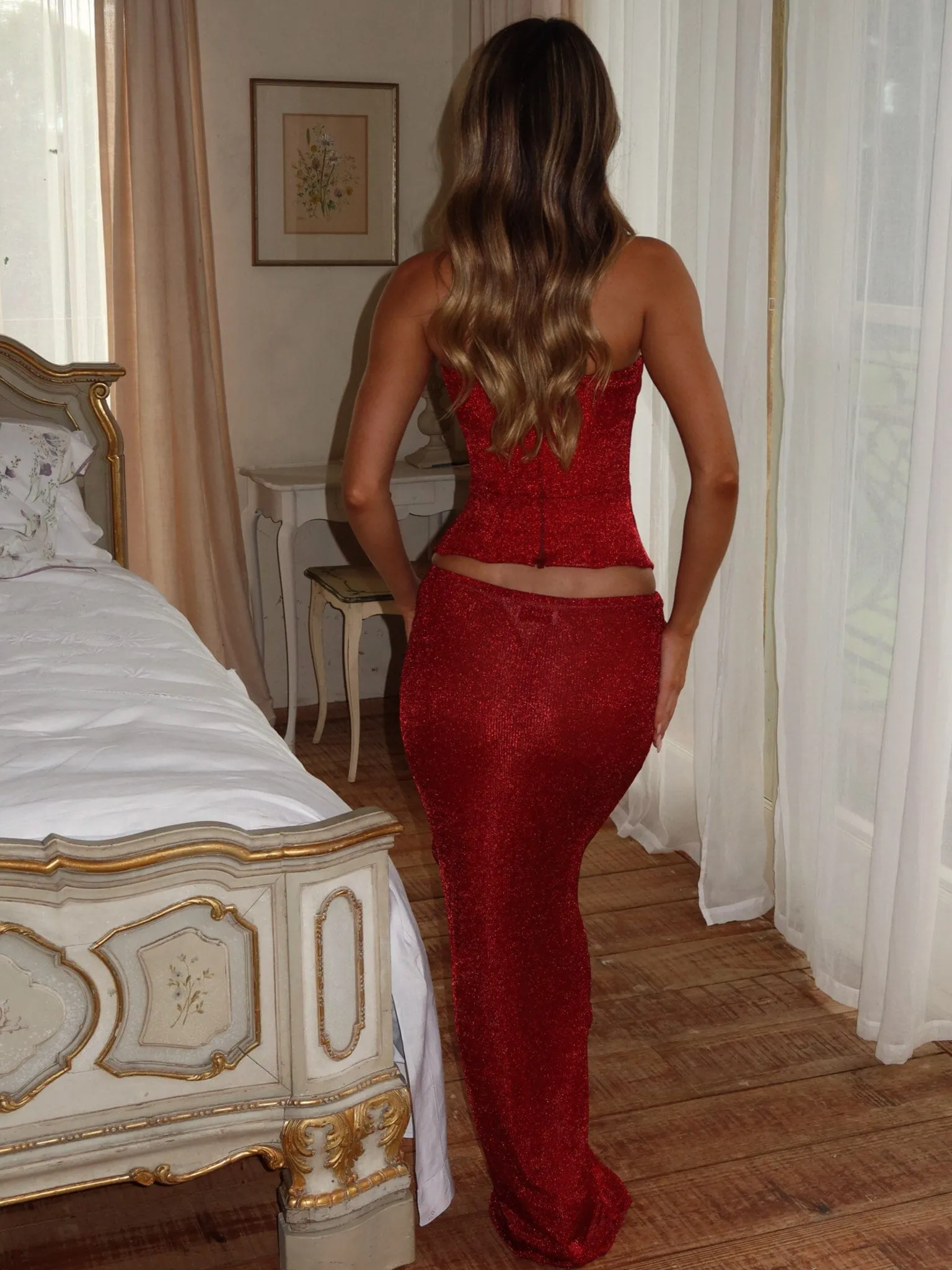 SOLA FLOWER CORSET RED SHIMMER sold by Outcast Clothing product image thumbnail 5