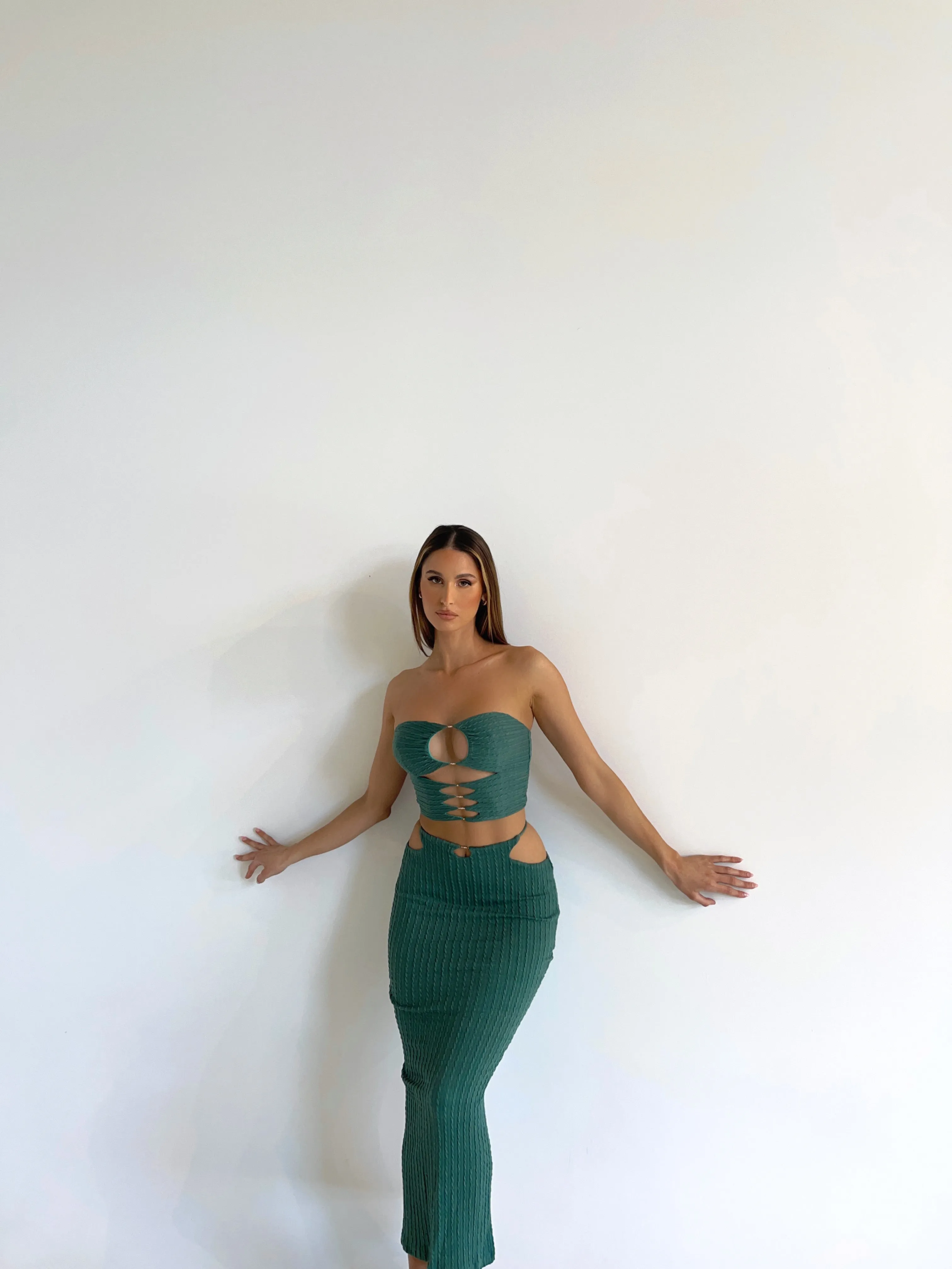 LARISSA MAXI SKIRT GREEN - OUTCAST EXCLUSIVES sold by Outcast Clothing product image thumbnail 2