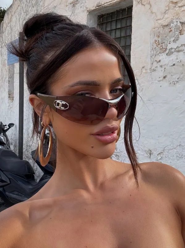 SIGNATURE FRAMELESS SUNGLASSES TAN sold by Outcast Clothing