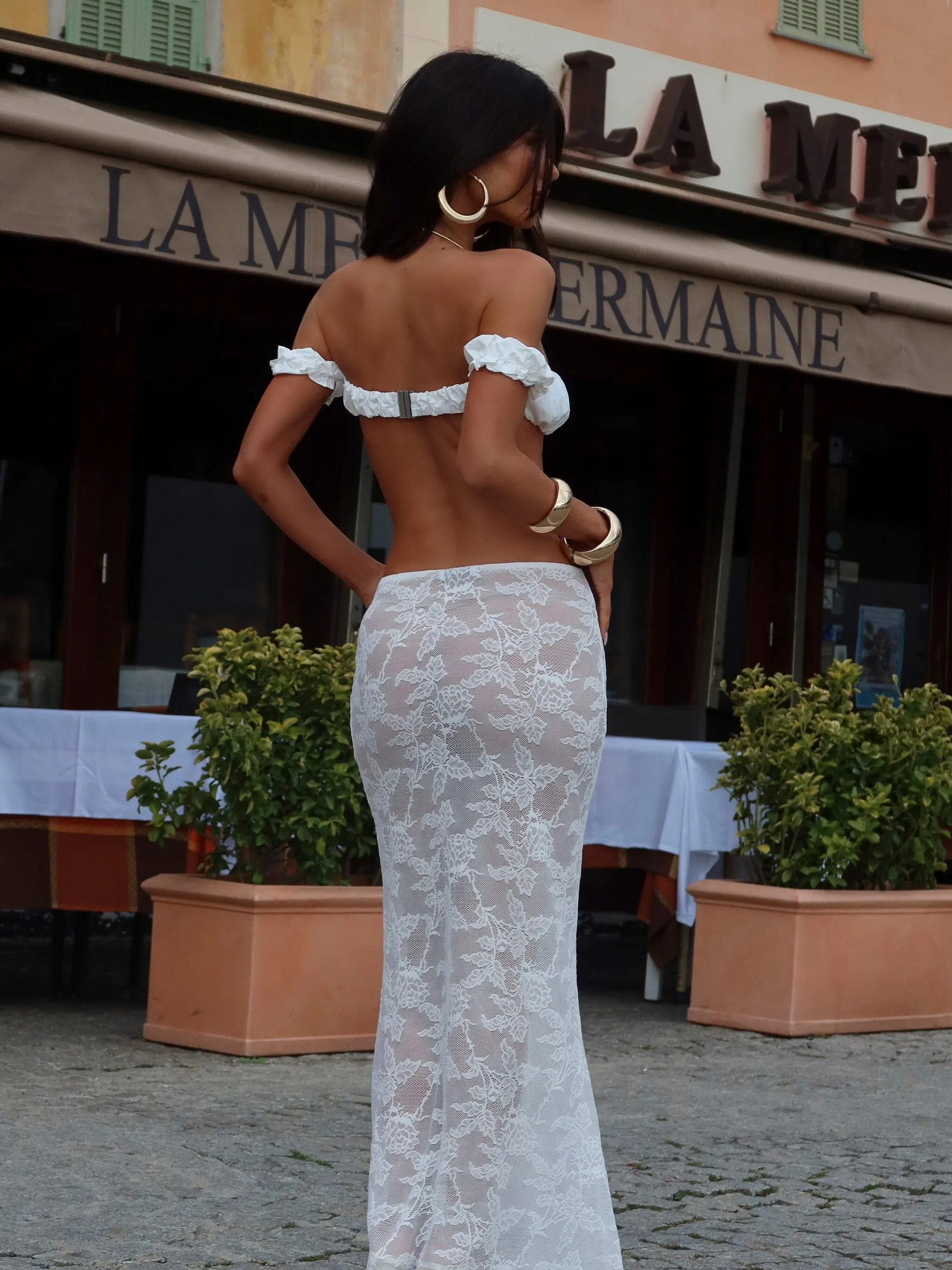 HEATHA MAXI SKIRT WHITE sold by Outcast Clothing product image thumbnail 4