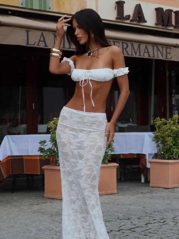 HEATHA MAXI SKIRT WHITE sold by Outcast Clothing