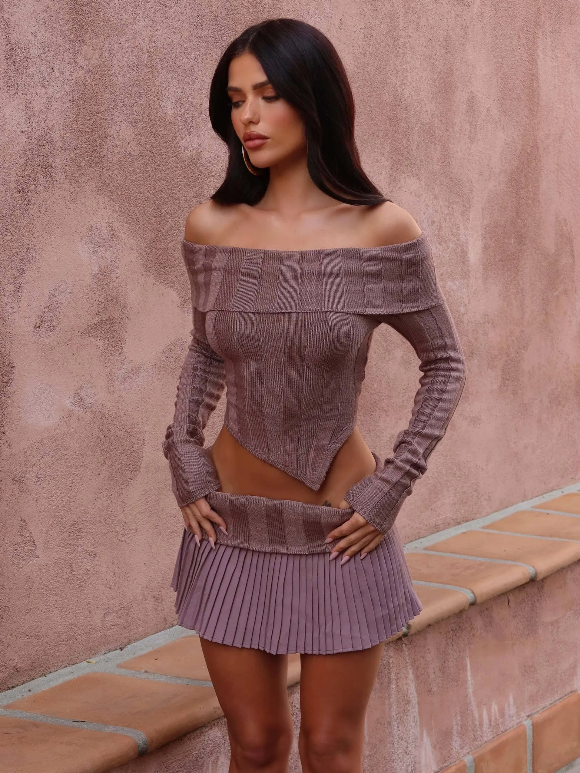 LUCI MINI SKIRT TAUPE sold by Outcast Clothing product image thumbnail 4
