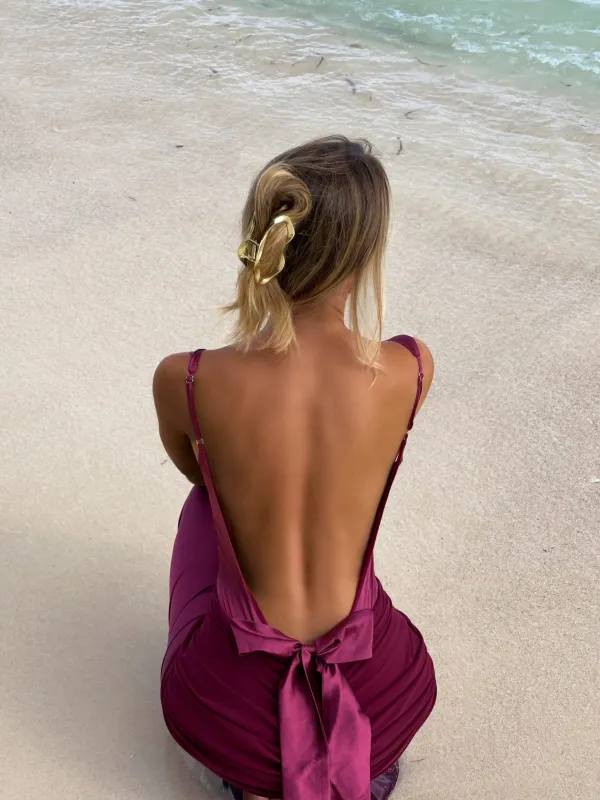 BREANNE MAXI DRESS BURGUNDY sold by Outcast Clothing