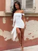 ELA MINI DRESS WHITE sold by Outcast Clothing