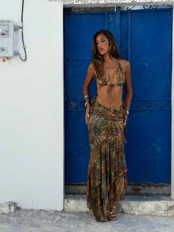 CASI MAXI DRESS SAFARIA sold by Outcast Clothing