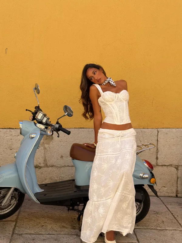 LAURO MAXI SKIRT WHITE sold by Outcast Clothing
