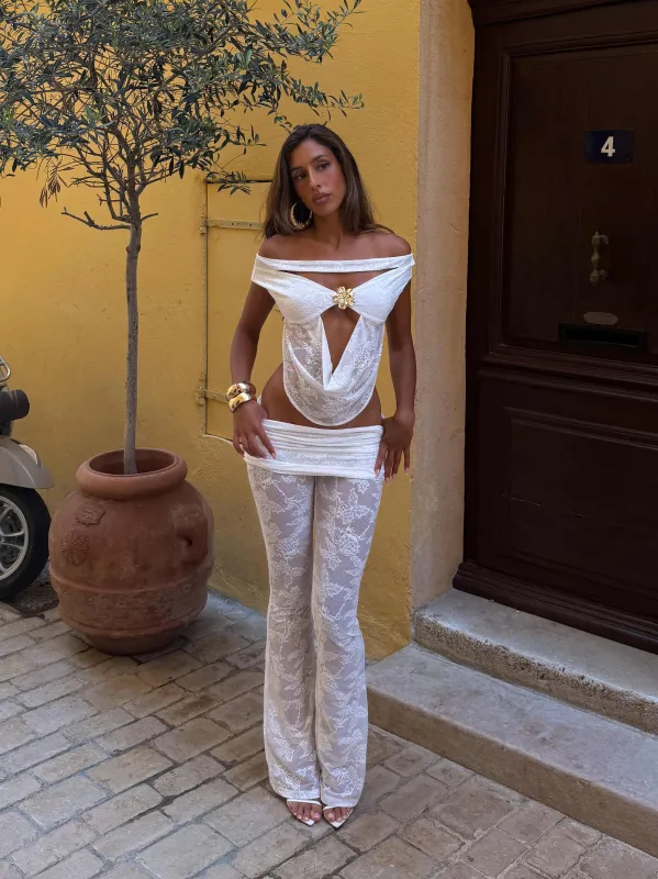 ADELYN PANT WHITE sold by Outcast Clothing