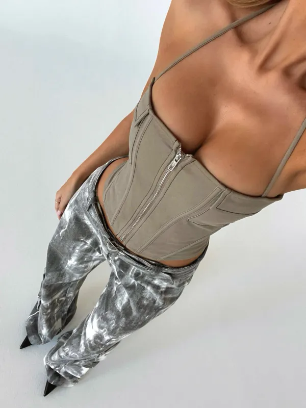 SERENE TOP TAUPE sold by Outcast Clothing