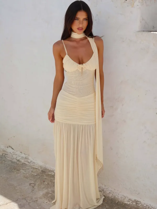 IDA MAXI DRESS CREAM sold by Outcast Clothing