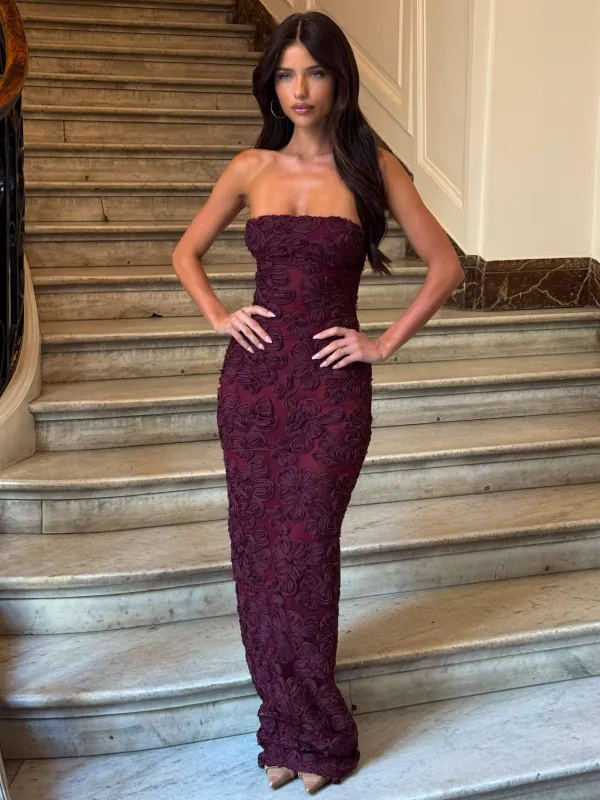 CARLO MAXI DRESS DARK MAUVE sold by Outcast Clothing