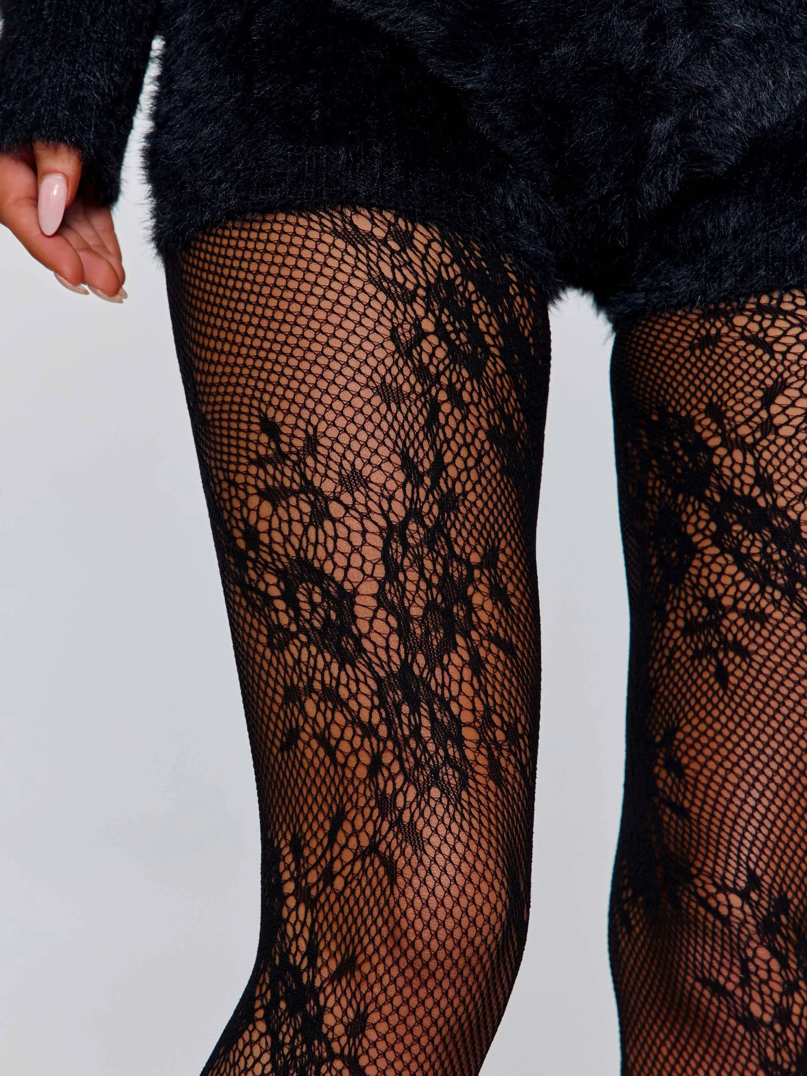 LACE STOCKINGS BLACK sold by Outcast Clothing product image thumbnail 4