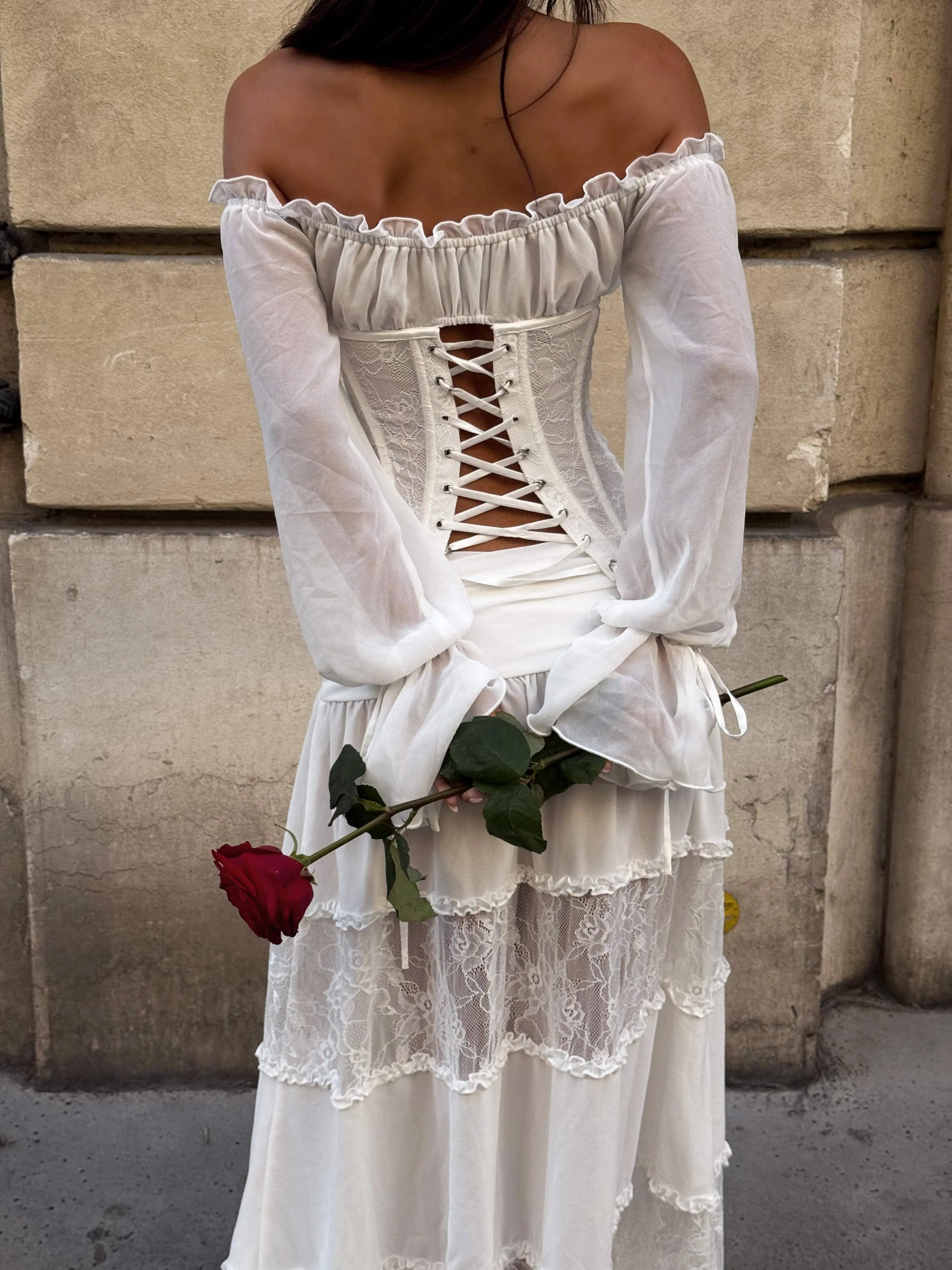 SOLALNES SKIRT WHITE sold by Outcast Clothing product image thumbnail 3