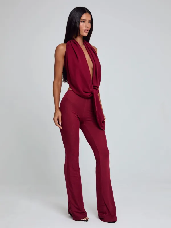 ARLEN JUMPSUIT BURGUNDY sold by Outcast Clothing