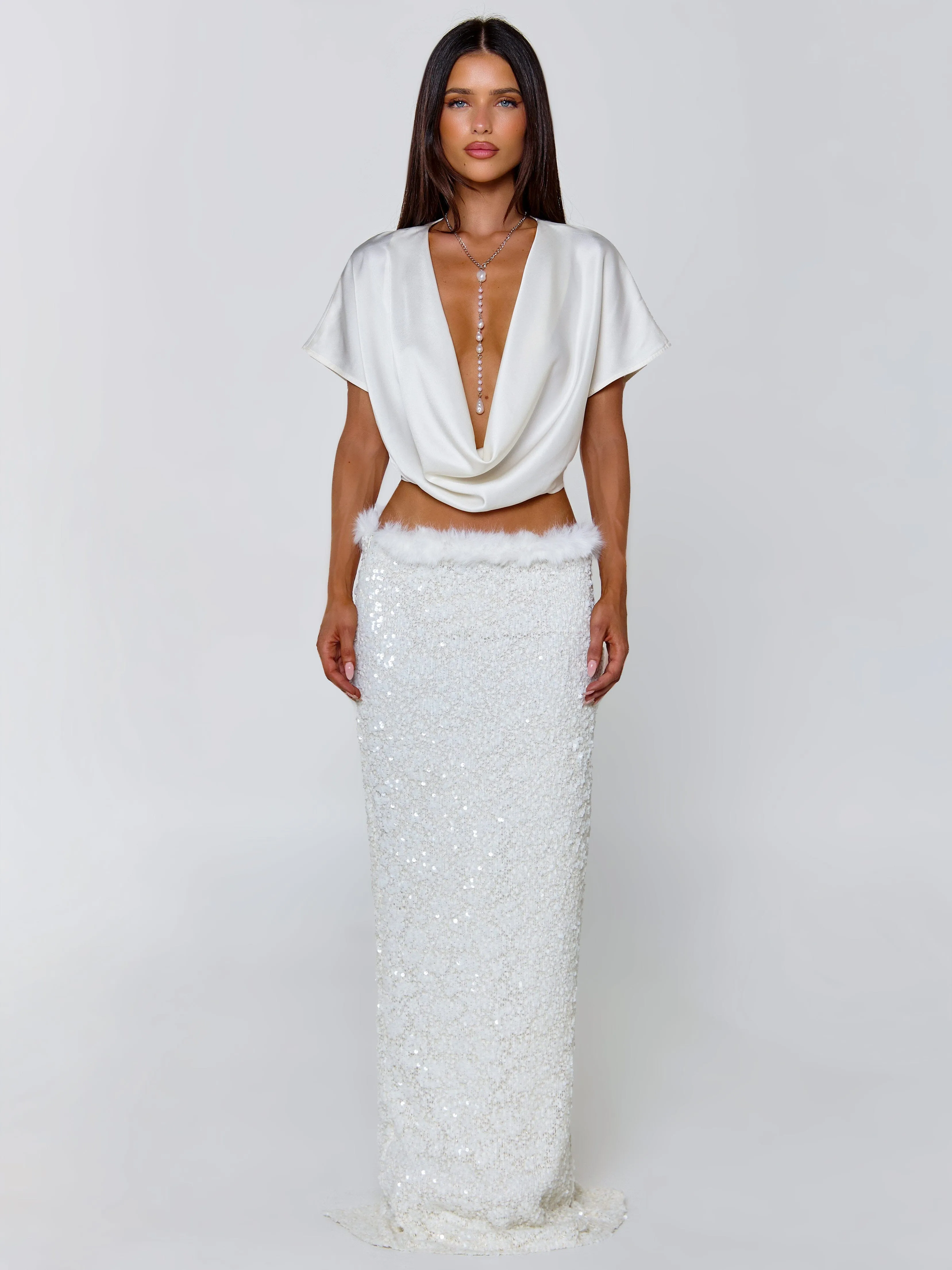 MILLIANA MAXI SKIRT WHITE sold by Outcast Clothing product image thumbnail 2