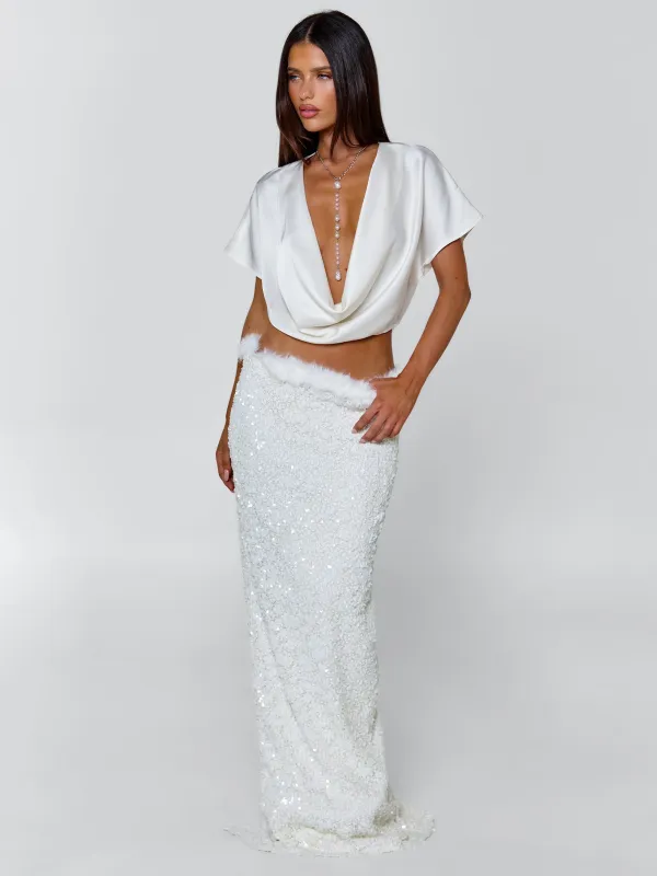 MILLIANA MAXI SKIRT WHITE sold by Outcast Clothing