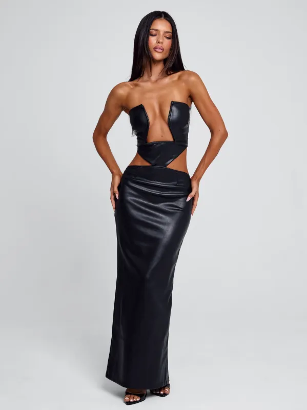 MILARAE MIDI DRESS BLACK sold by Outcast Clothing