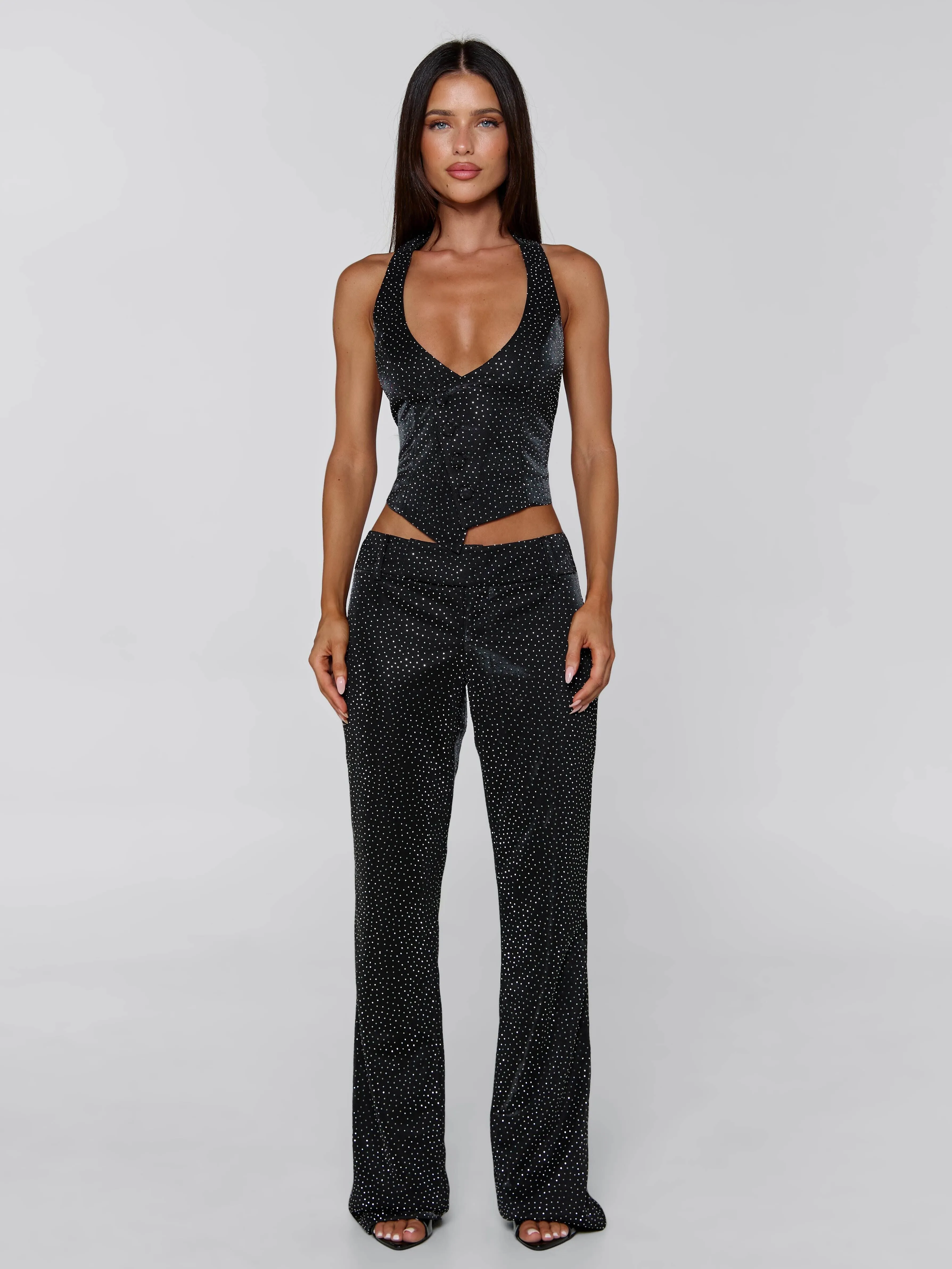 MARIAIS PANT BLACK SPARKLE sold by Outcast Clothing product image thumbnail 2