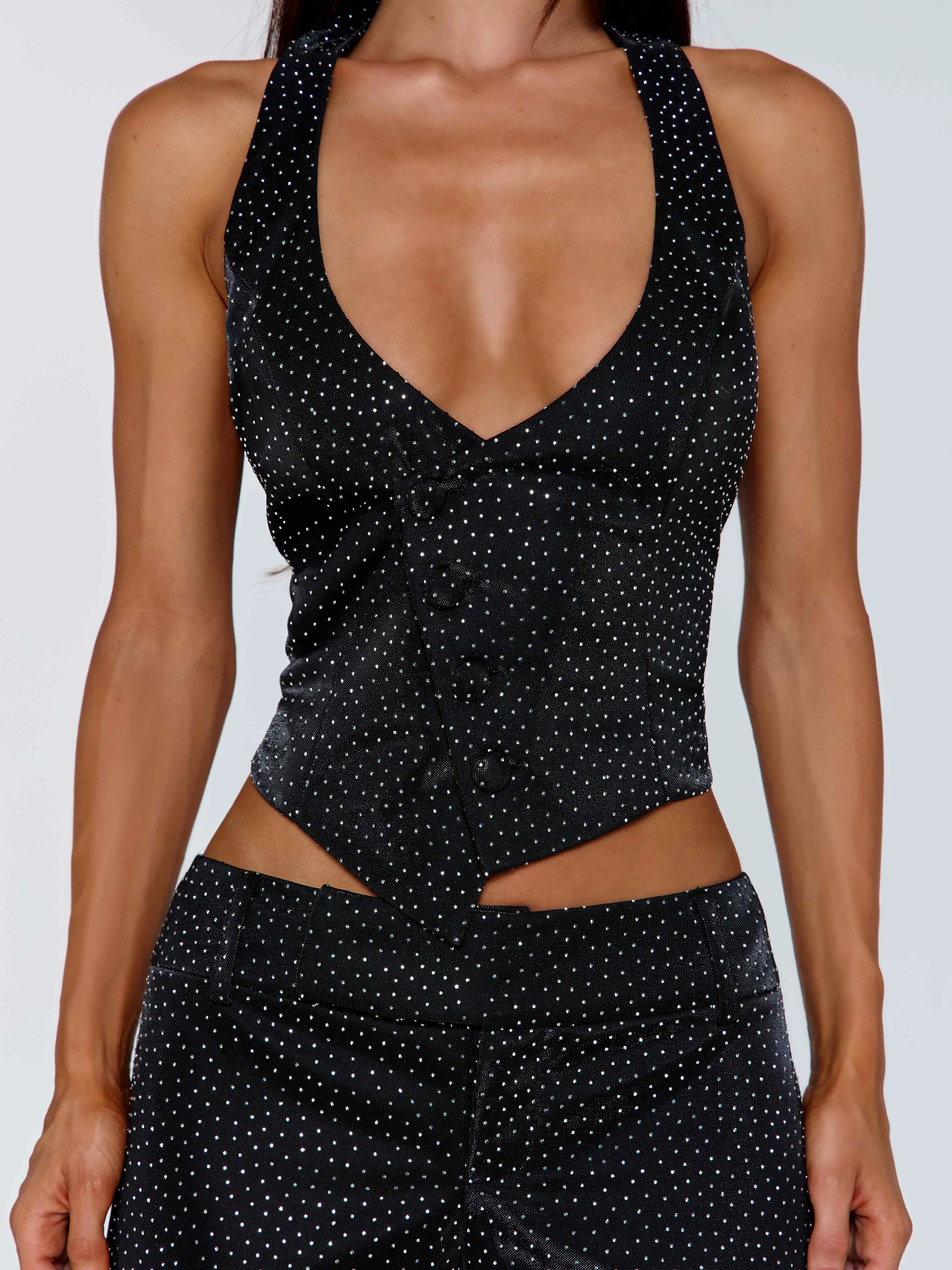 MARIAIS WAISTCOAT BLACK SPARKLE sold by Outcast Clothing product image thumbnail 2