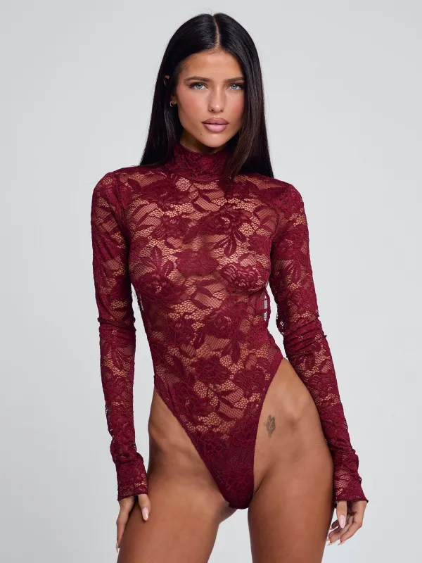 ROSELLE BODYSUIT WINE sold by Outcast Clothing