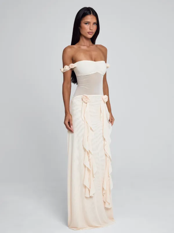 MARCELINE MAXI DRESS BEIGE sold by Outcast Clothing