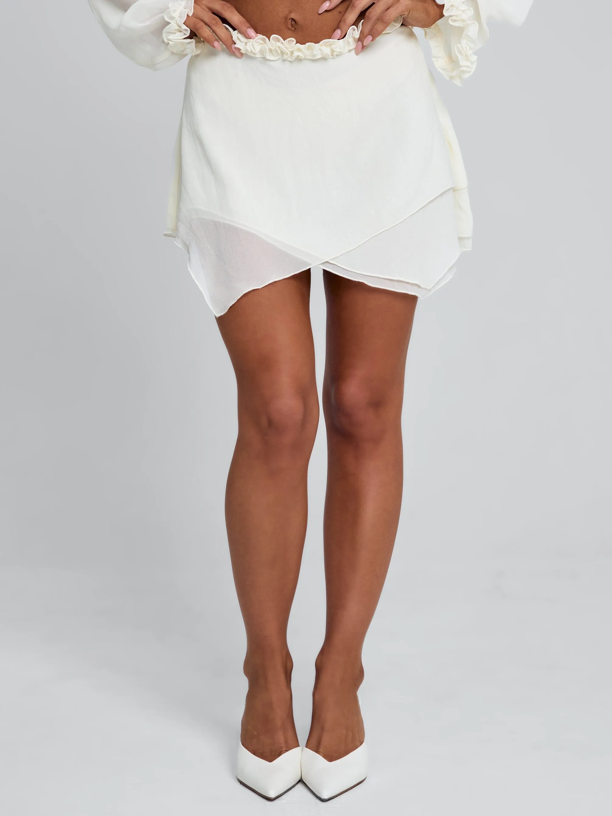 MAE MINI SKIRT IVORY sold by Outcast Clothing product image thumbnail 3