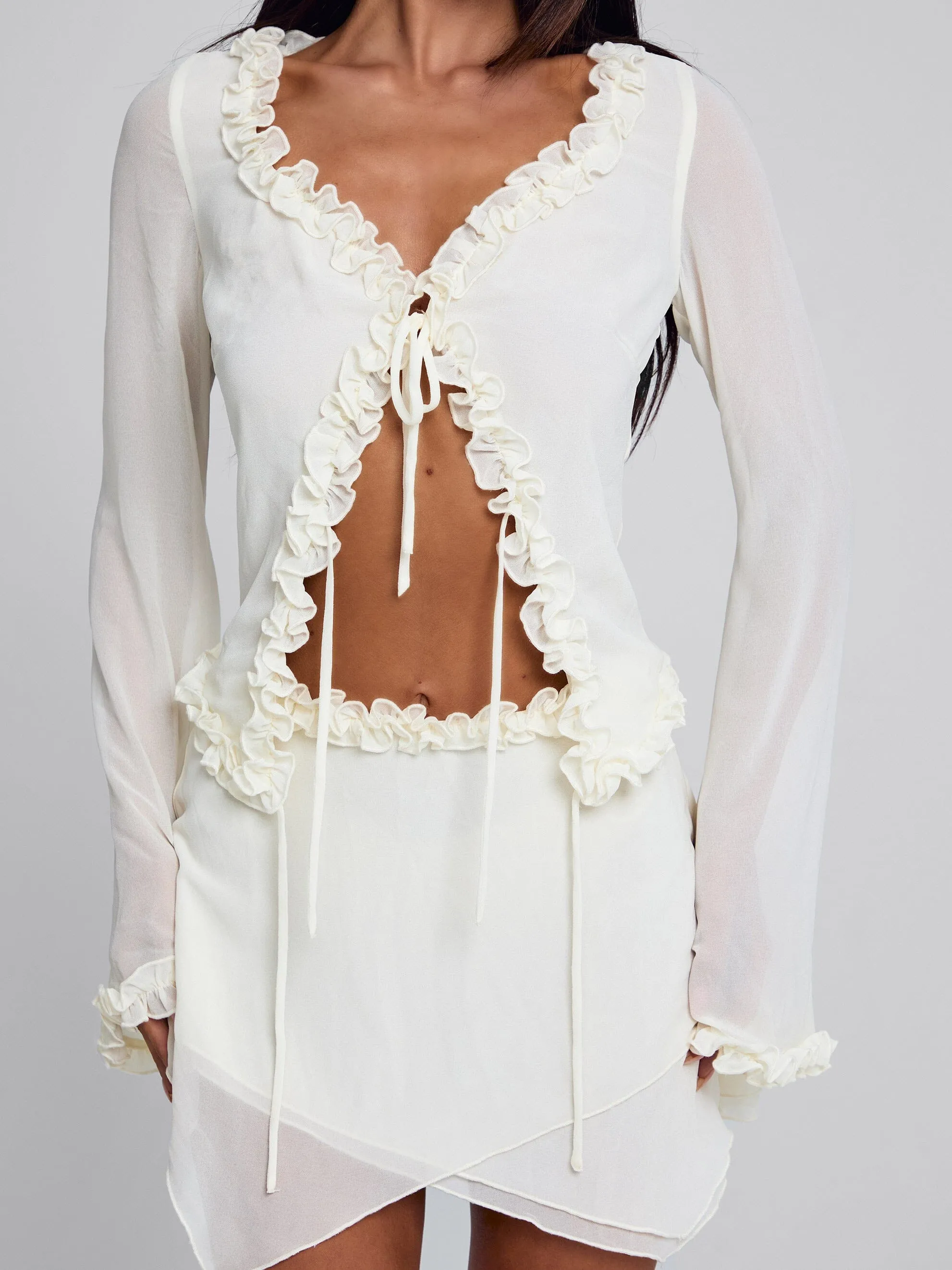 MAE MINI SKIRT IVORY sold by Outcast Clothing product image thumbnail 5