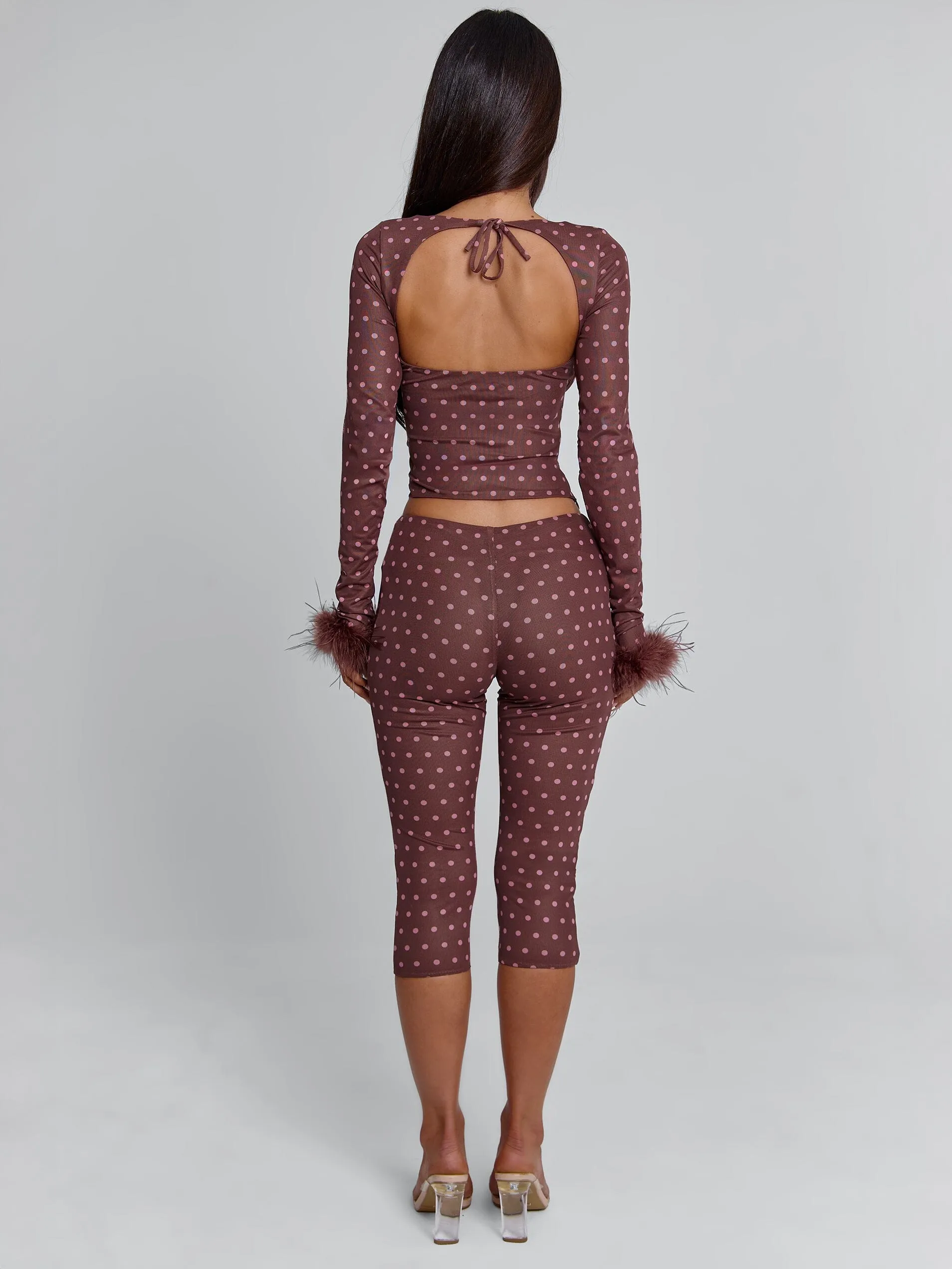 MAHRIA PANT BROWN POLKA DOT sold by Outcast Clothing product image thumbnail 4