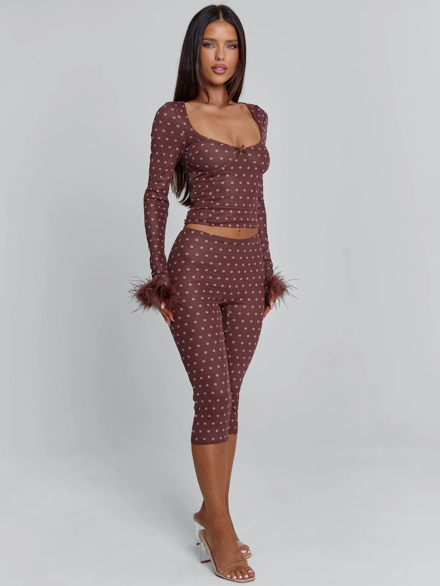 MAHRIA PANT BROWN POLKA DOT sold by Outcast Clothing product image thumbnail 5