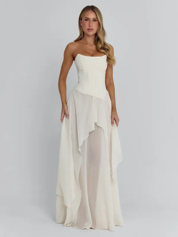 EISLEY MAXI DRESS IVORY sold by Outcast Clothing