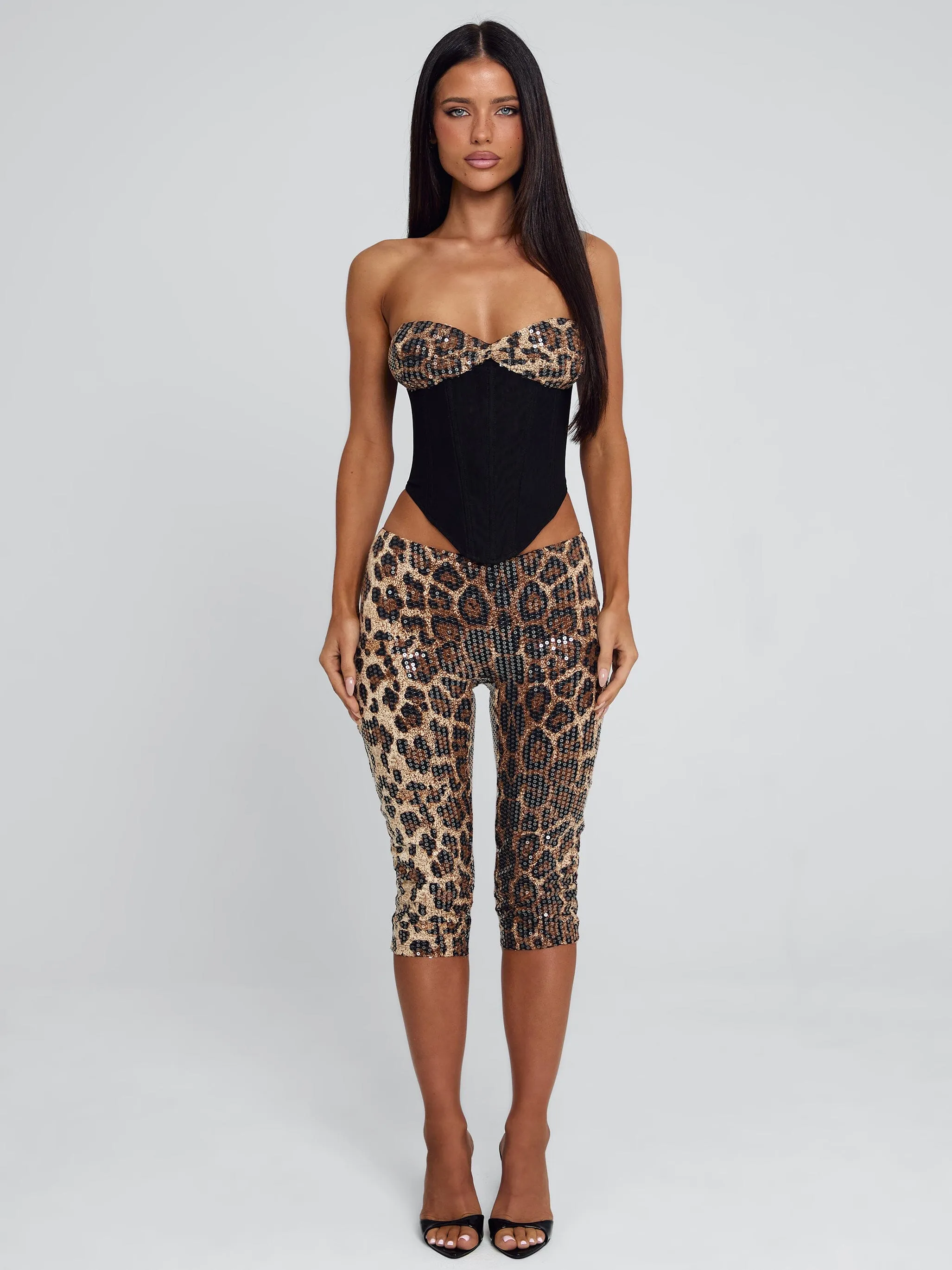 EIRA CAPRI PANT LEOPARD SEQUIN sold by Outcast Clothing