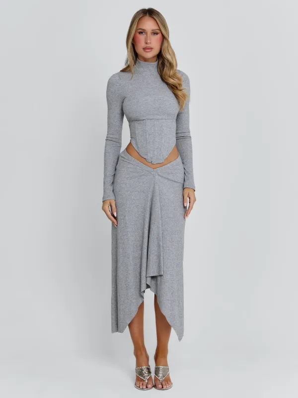 AMELIS MAXI SKIRT GREY sold by Outcast Clothing