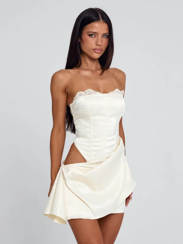 MALOLO MINI DRESS IVORY sold by Outcast Clothing