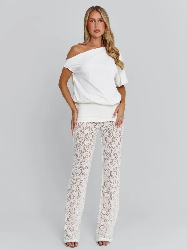 AVENELLE PANT WHITE sold by Outcast Clothing