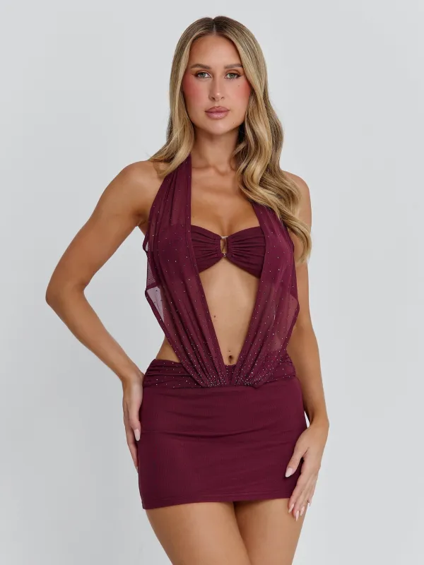 KARIEL MINI DRESS PURPLE sold by Outcast Clothing