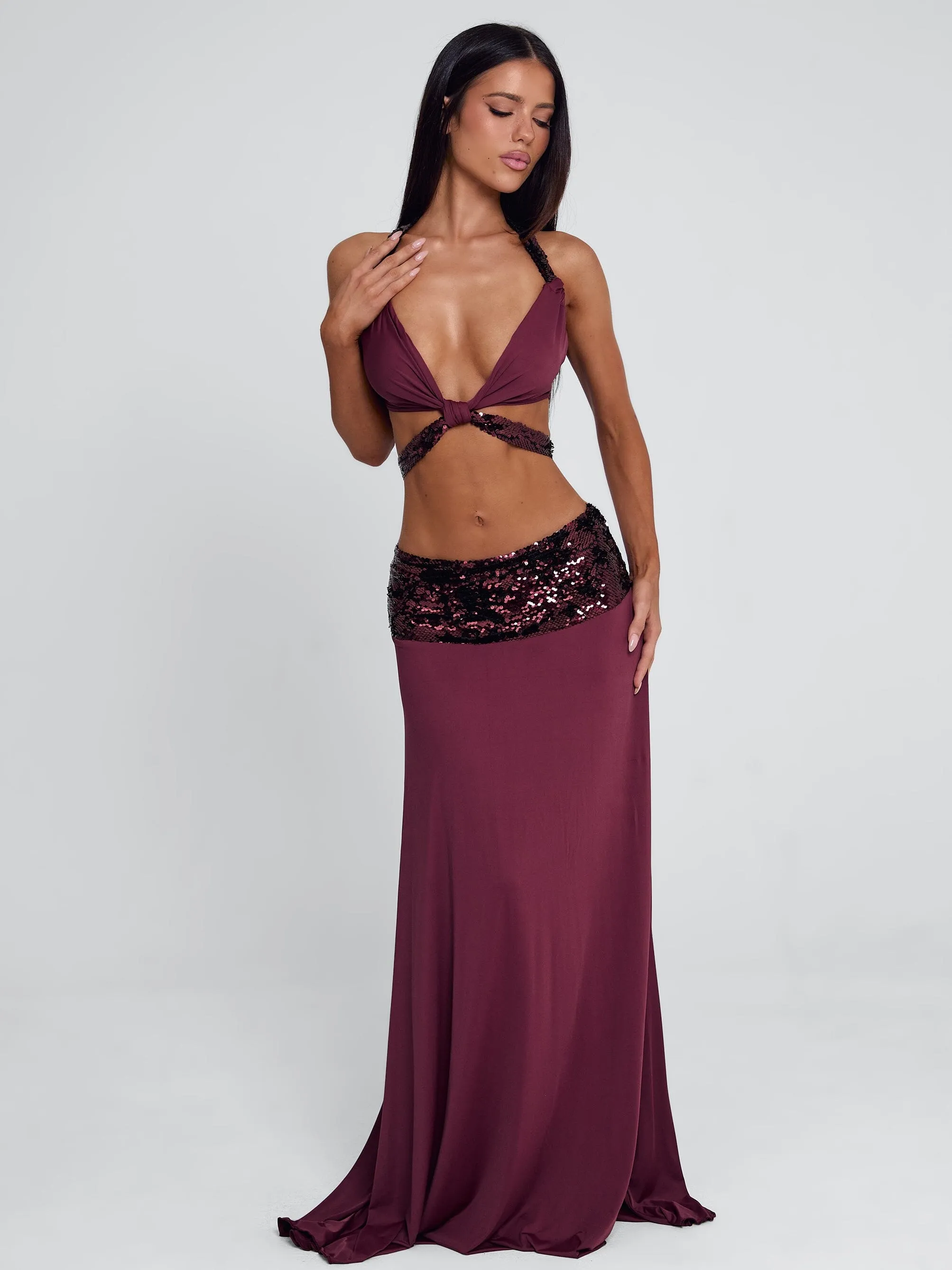 ALUNA TOP BURGUNDY sold by Outcast Clothing product image thumbnail 4