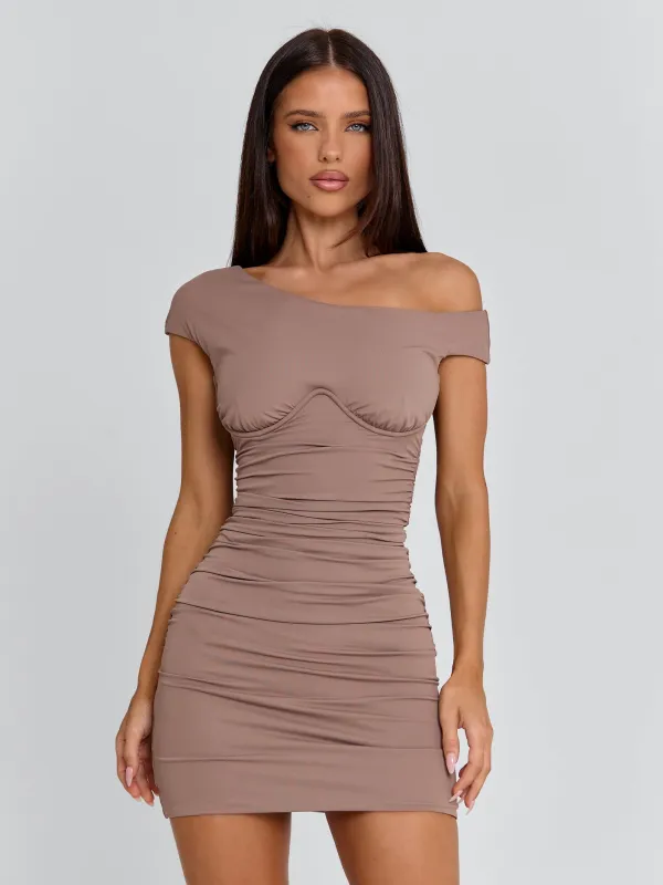 MADISON MINI DRESS TAN sold by Outcast Clothing