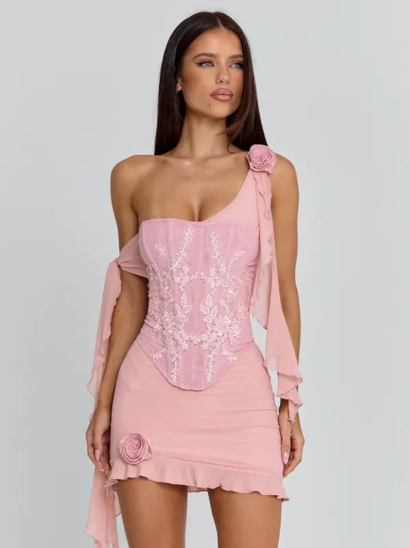 LORETO MINI DRESS PINK made by Outcast Clothing