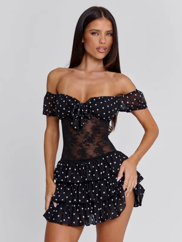 VELZA MINI DRESS BLACK made by Outcast Clothing