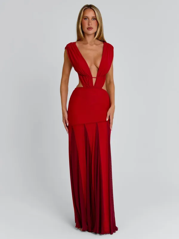 THESSA MAXI DRESS RED sold by Outcast Clothing
