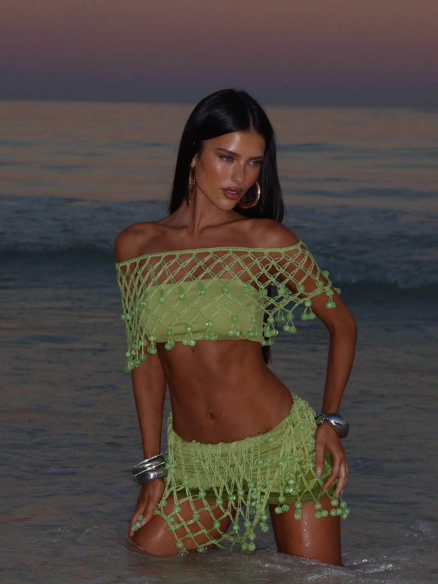 YVON TOP GREEN sold by Outcast Clothing